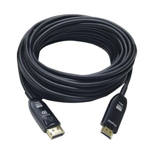 Cabo Displayport Macho x HDMI Macho 4k 60hz Fibra Óptica 10,0 Metros