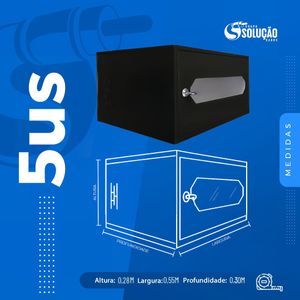 Mini Rack SOHO 5Us x 300mm Preto