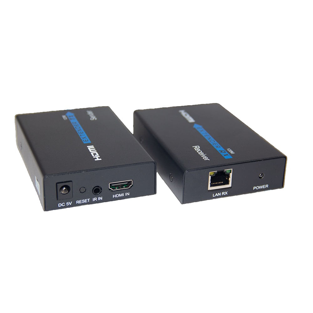 Extensor e Receptor HDMI TCP/IP Via Cabo de Rede Cat5E/Cat6 até 120 Metros