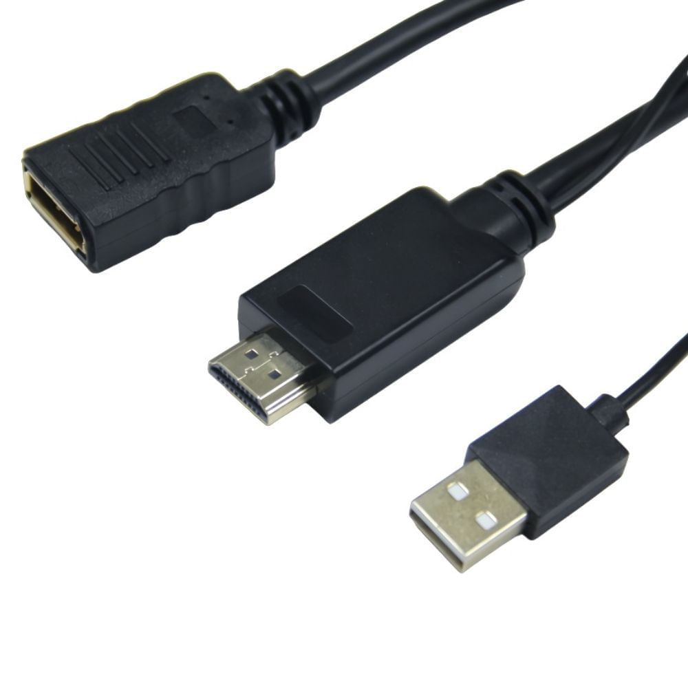 Conversor HDMI x DisplayPort 4k 1080p com USB Conversor HDMI Para DisplayPort 4k 1080p com USB