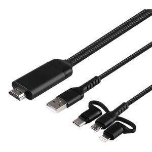 Cabo Adaptador USB TIPO-C / MICRO USB / LIGHTNING x HDMI