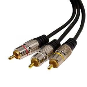 Cabo de Vídeo 3 x 3 RCA Profissional 5,0 Metros