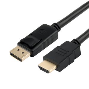 Cabo Displayport Macho x HDMI Macho Preto 5,0 Metros