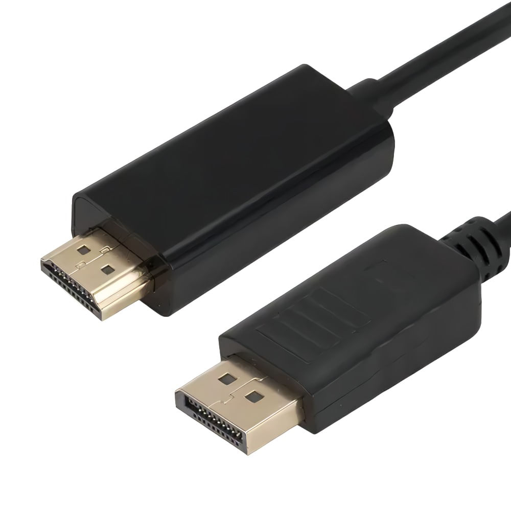 Cabo Displayport x HDMI 3,0 Metros Cabo Displayport Macho x HDMI Macho 3,0 Metros