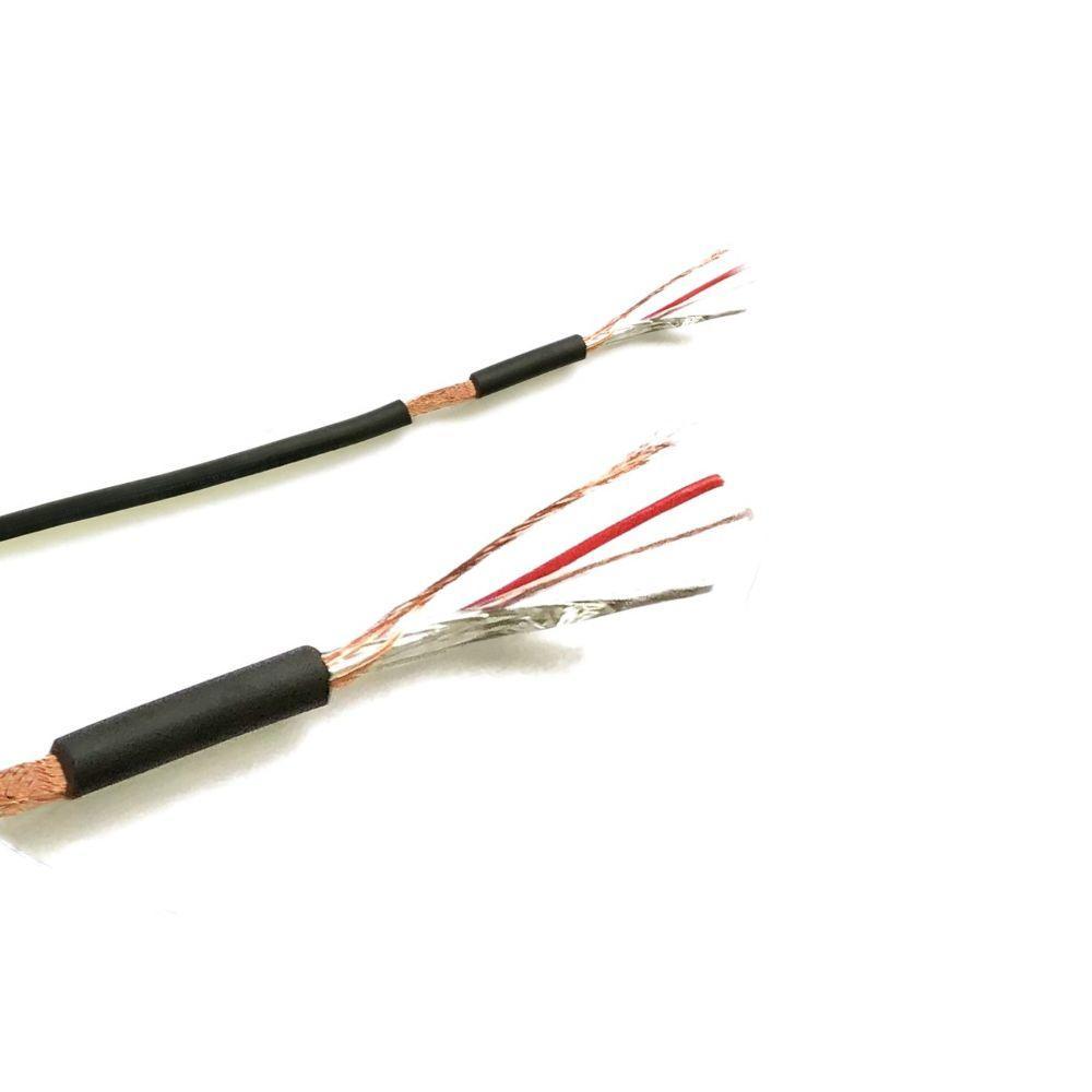Cabo Microfone 2 x 0,14mm Emborrachado 1 Metro