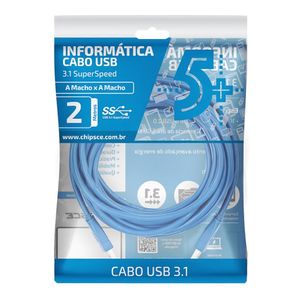 Cabo USB 3.0 AM/AM 2,0 Metros