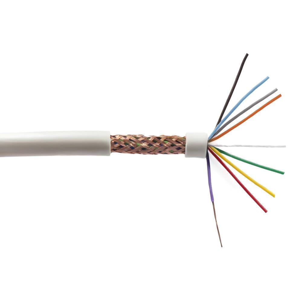 Cabo Manga 8 X 0,30mm 22 AWG 300V Blindado Rolo com 100 Metros