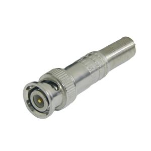 Conector BNC Macho 6mm Mola com Parafuso Solda 75OHMS