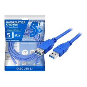 Cabo Extensor USB 3.0 AM/AF 5,0 Metros