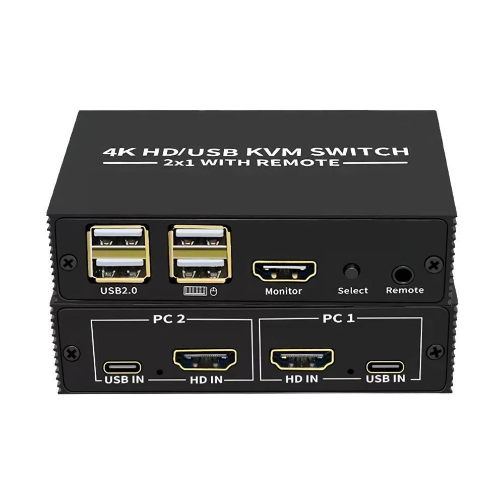 Chaveador Switch KVM HDMI/USB 2 Portas 4K