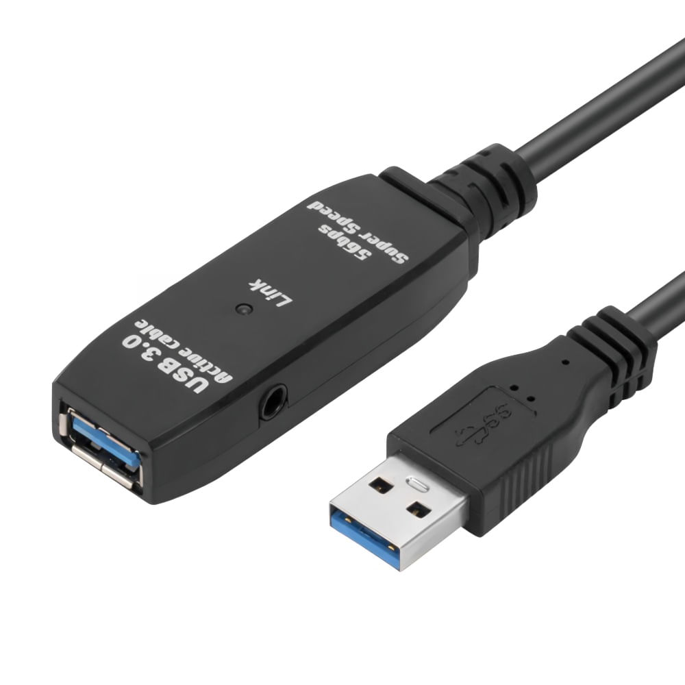 Cabo Extensor USB 3.0 Amplificado 10,0 Metros