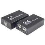 Extensor Hub 4 portas USB Via Cabo de Rede CAT5/6 Até 120 Metros