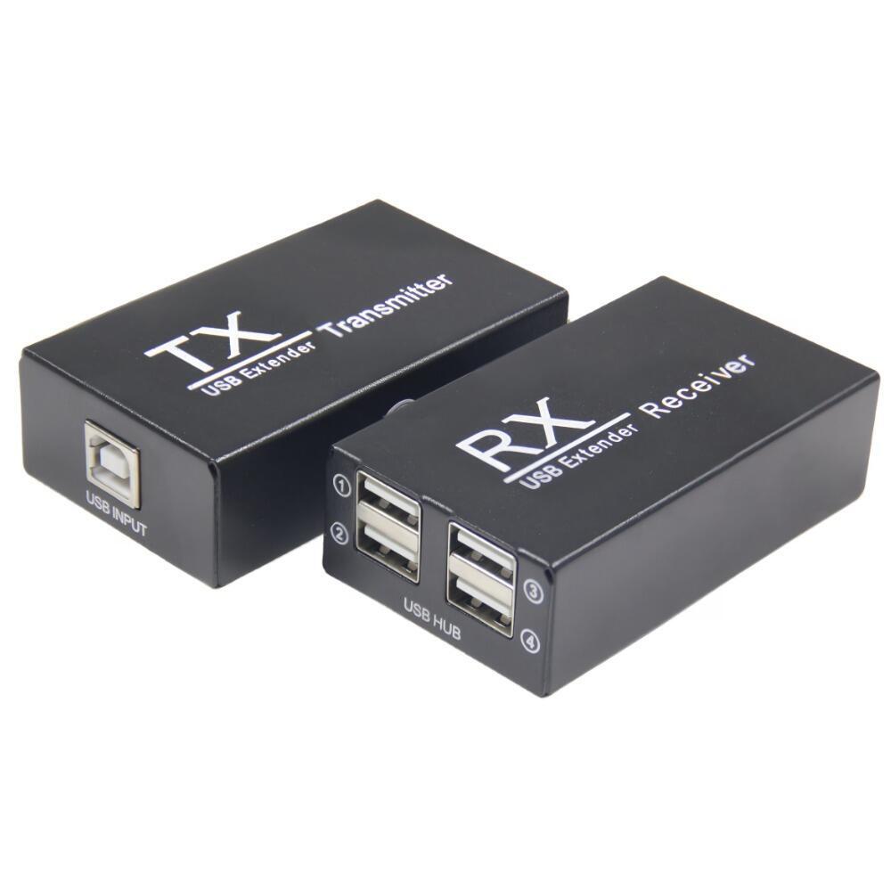 Extensor Hub 4 portas USB Via Cabo de Rede CAT5/6 Até 120 Metros