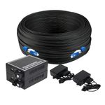 Kit Extensor Conversor Fibra Óptica x HDMI e Cabo Monomodo 1FO 200 Metros
