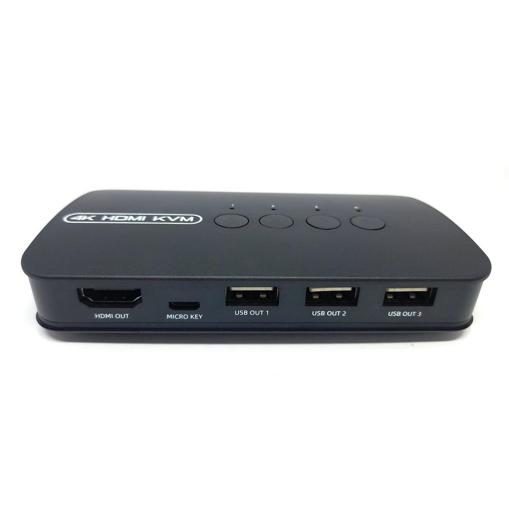 Chaveador Switch KVM HDMI 4 Portas 4K com Cabos e Controle