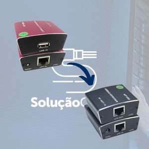 Extensor USB via Cabo de Rede Até 100 Metros