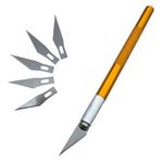 Estilete de Precisão Bisturi Com 5 Lâminas Removíveis