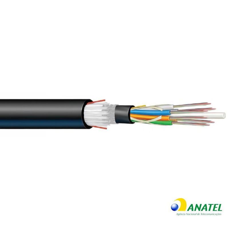 Cabo Fibra Óptica Monomodo DDR-S CFOA Anti Roedor 6FO 212 Metros