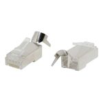 Conector RJ45 CAT6 / CAT6A / CAT7 Blindado Com Guia Pacote com 40 peças