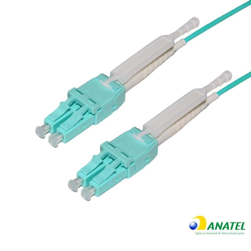 Cordão Óptico Duplex Premium DATAWAVE Multimodo OM4 LC(UB)/UPC LSZH 3,0 Metros