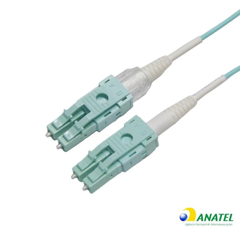 Cordão Óptico Duplex Premium DATAWAVE Interconnect Multimodo OM4 LC(UBX)/UPC LSZH 3,0 Metros