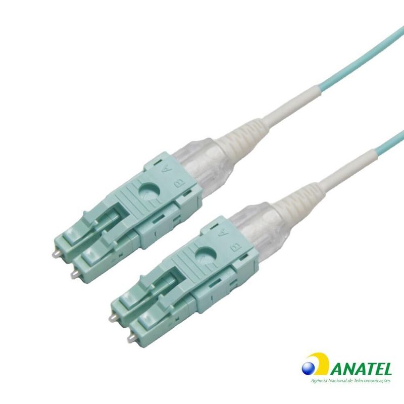 Cordão Óptico Duplex Premium DATAWAVE Multimodo OM4 LC(UBX)/UPC LSZH 3,0 Metros