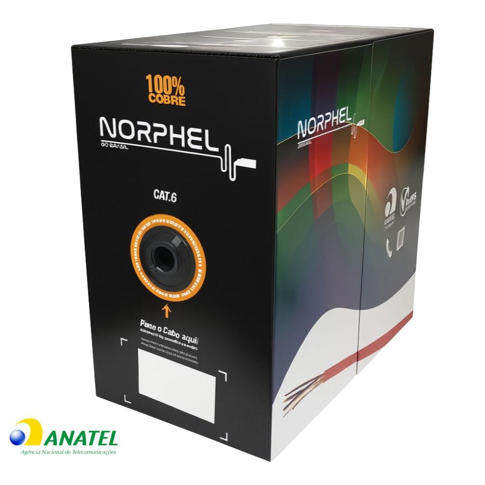 Cabo de Rede CAT6 U/UTP CMX CopperLan Vermelho 305 Metros