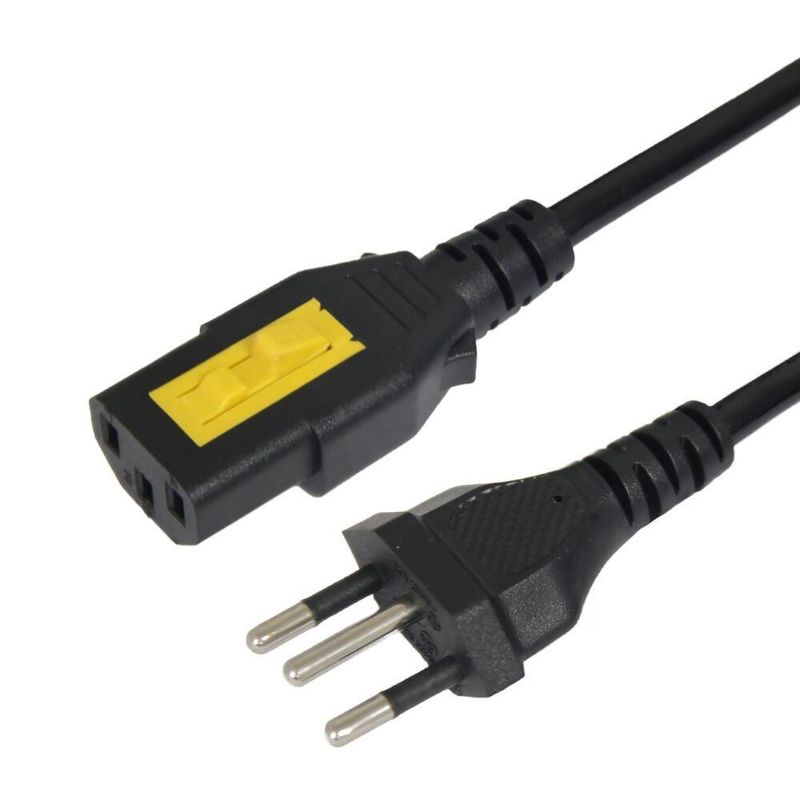 Cabo de Força C13 x NBR 14136 com Trava 10A 1,80 Metros