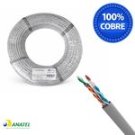 Cabo de Rede Cat6 U/UTP CMX Norphel Cinza com 100 Metros