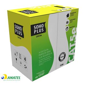 Cabo de Rede Cat5e U/UTP CMX SohoPlus Furukawa Azul 305 Metros