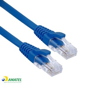 Patch Cord Cat5e U/UTP Azul 5,0 Metros