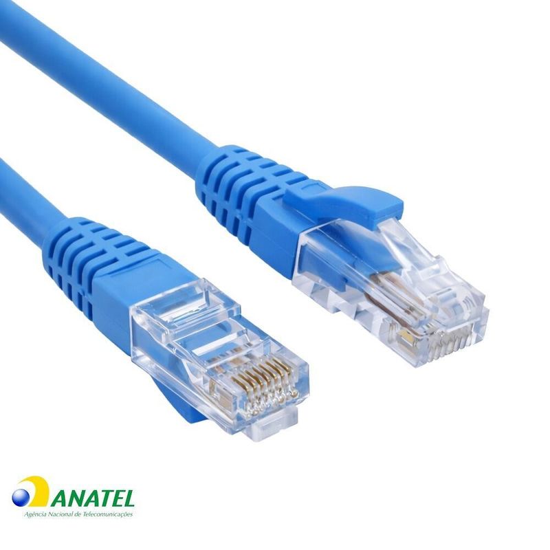 Patch Cord Cat6 24AWG Azul 10,0 Metros