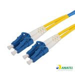 Cordão Óptico Duplex LC/UPC LSZH Monomodo Azul 20,0 Metros