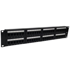 Patch Panel 48 Portas Cat6 com Guia PCB RET 1U