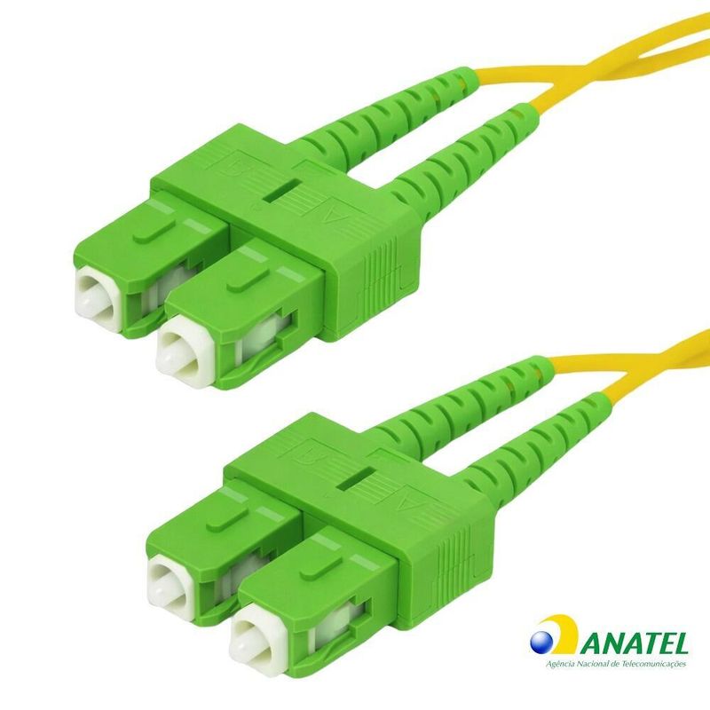 Cordão Óptico Duplex SC/APC Monomodo 2,50 Metros