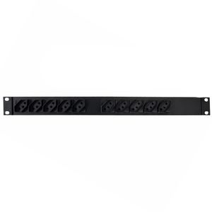 Régua/Calha Rack 19" de Plástico com 10 Tomadas 10A