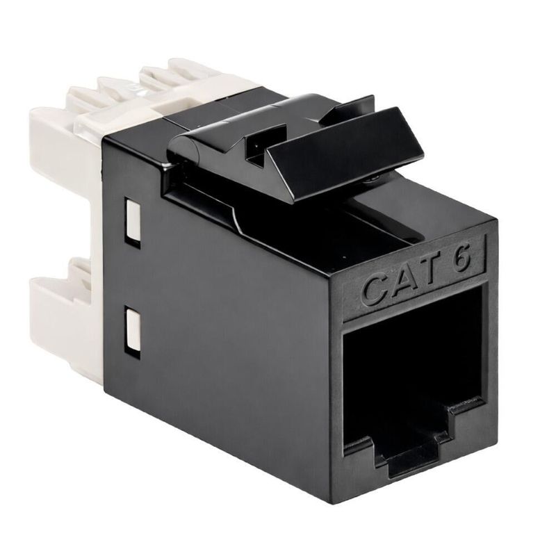 Keystone RJ45 Cat6 Tipo IDC Preto