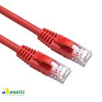 Patch Cord CAT5e 26AWG Vermelho 1,50 Metros