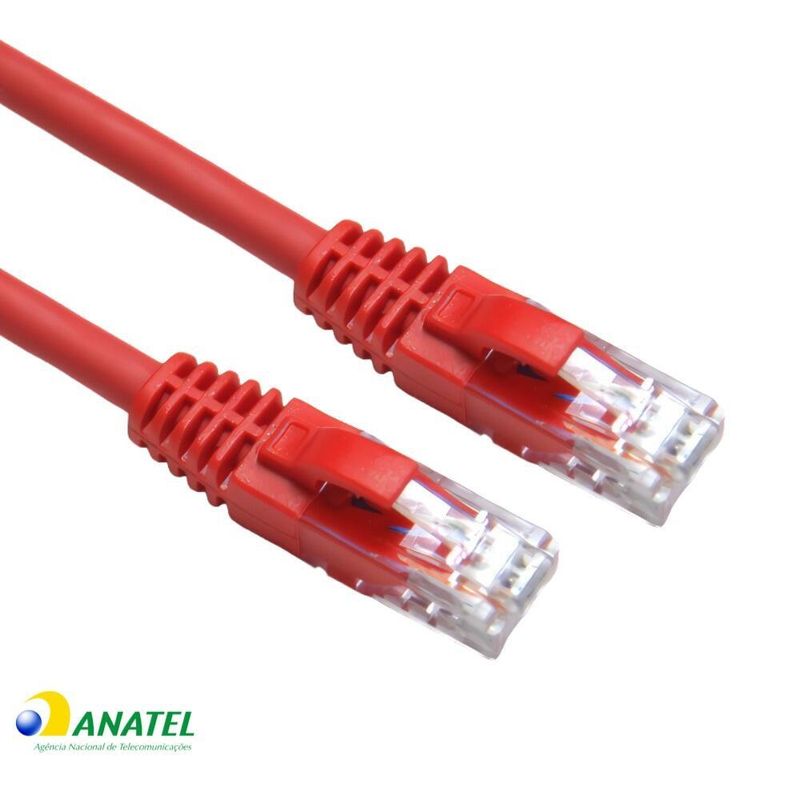 Patch Cord CAT5e 26AWG Vermelho 1,50 Metros