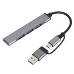 Adaptador Hub USB 3.0 / Tipo-C Multifunção 4 em 1