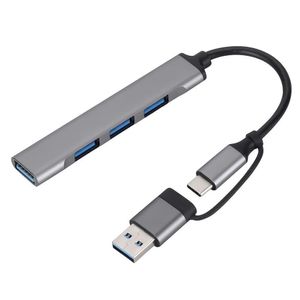 Adaptador Hub USB 3.0 / Tipo-C Multifunção 4 em 1