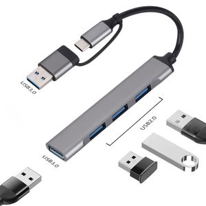 Adaptador Hub USB 3.0 / Tipo-C Multifunção 4 em 1