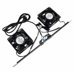 Kit Ventilação 2 Ventiladores com Painel para Rack 19\