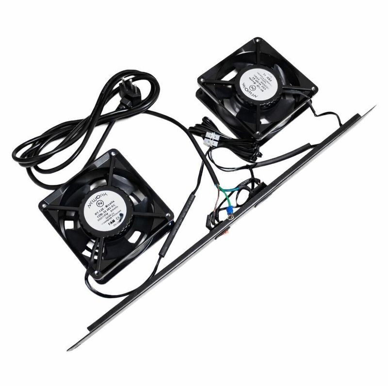 Kit Ventilação 2 Ventiladores com Painel para Rack 19\