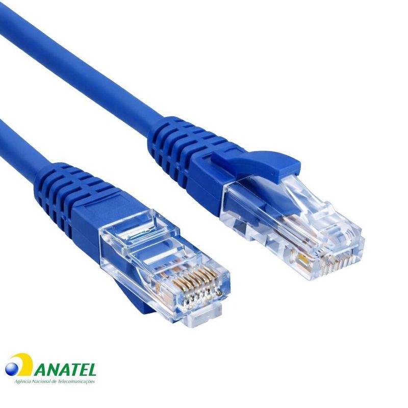 Patch Cord CAT5e 26AWG Azul 2,50 Metros