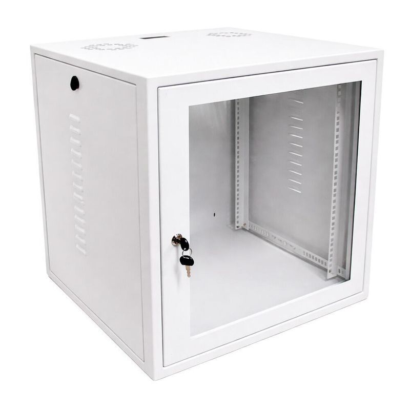 Mini Rack de Parede 19" 12Us x 470mm Branco