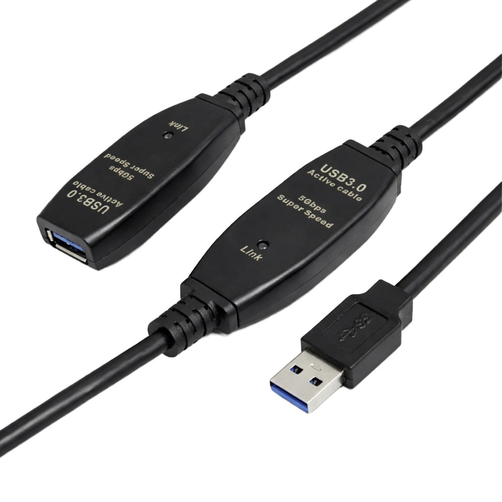 Cabo Extensor USB 3.0 Amplificado 15,0 Metros