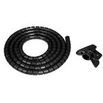 Organizador de Fios e Cabos Spiral 20mm 2,0 Metros Preto