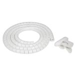 Organizador de Fios e Cabos Spiral 20mm 10,0 Metros Branco
