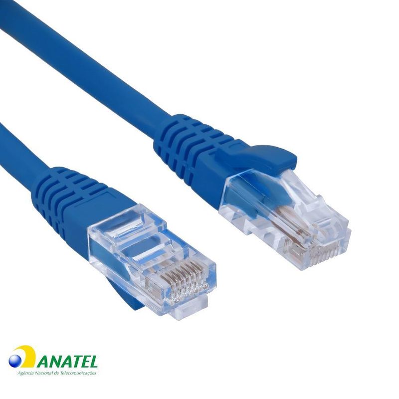 Patch Cord CAT6 24AWG Azul 2,50 Metros